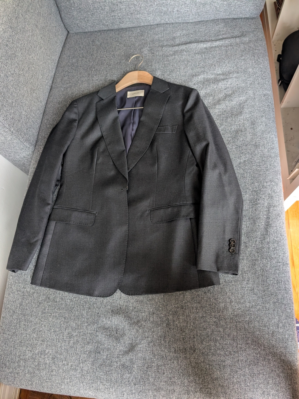Women's Black Single-Button Tailored Blazer